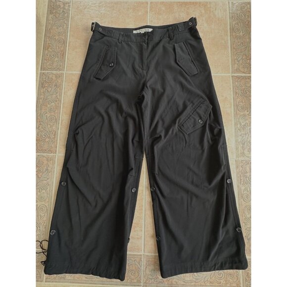 Rezrekshn Esther‎ Chen Black Pants  Lantern Cargo Cropped Women size 8 - Picture 1 of 11